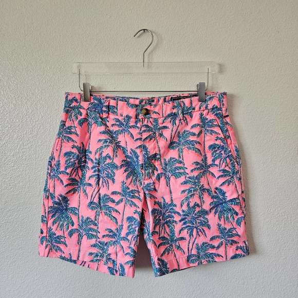 Vineyard Vines Breaker Shorts Palm Trees Size 34 Mens - Picture 1 of 10